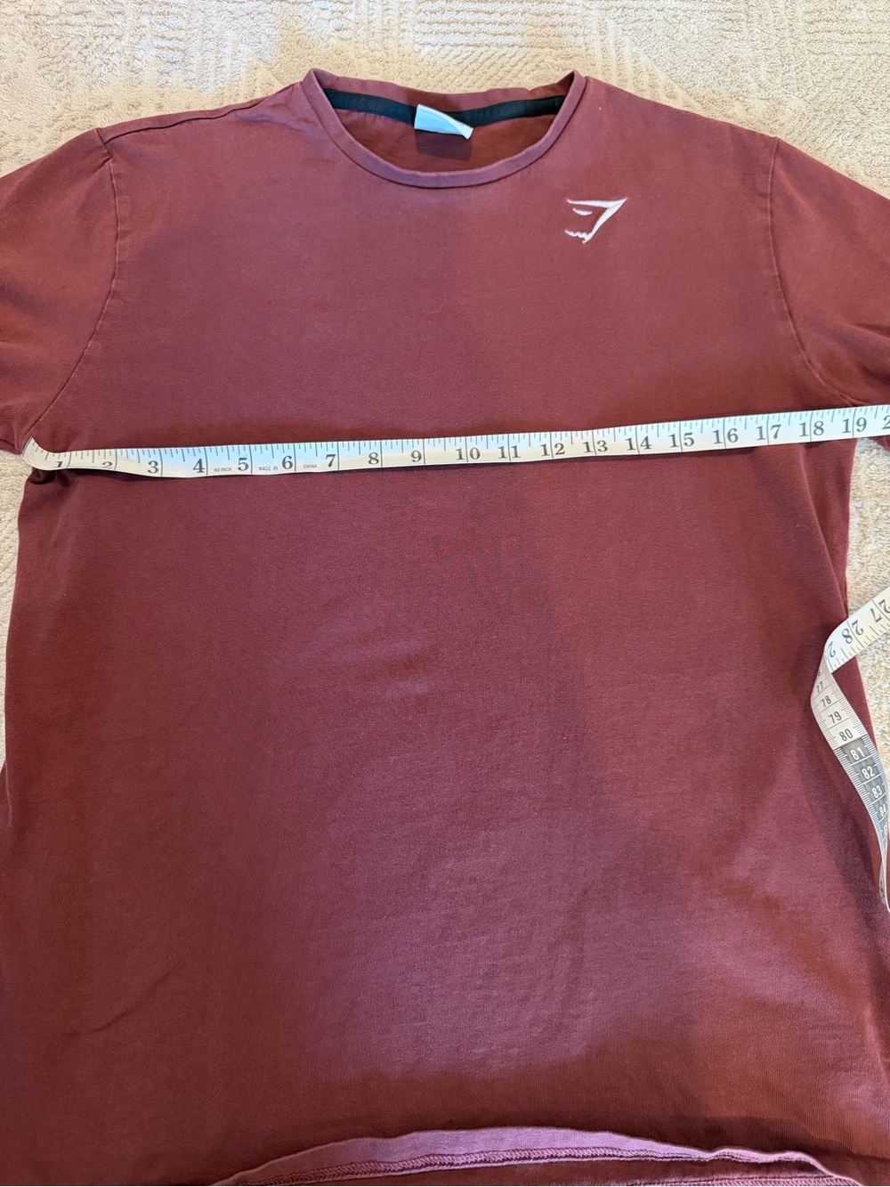 Gymshark Maroon Short-Sleeve Workout Top Size Small - Picture 6 of 7